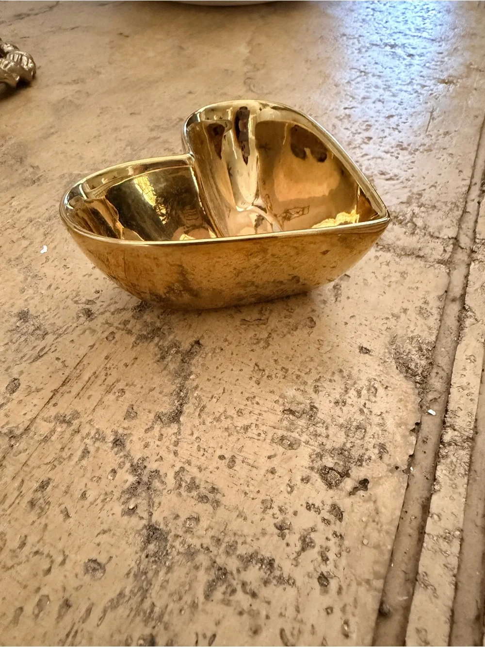 BIA Cordon Bleu Gold Heart Shaped Jewelry Trinket Holder